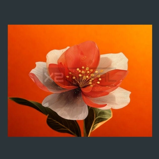Watercolor Flowers 51 Metal Wall Art and Desktop Mouse Pad by X2Metal