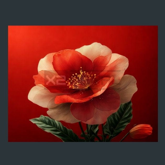 Watercolor Flowers 56 Metal Wall Art and Desktop Mouse Pad by X2Metal