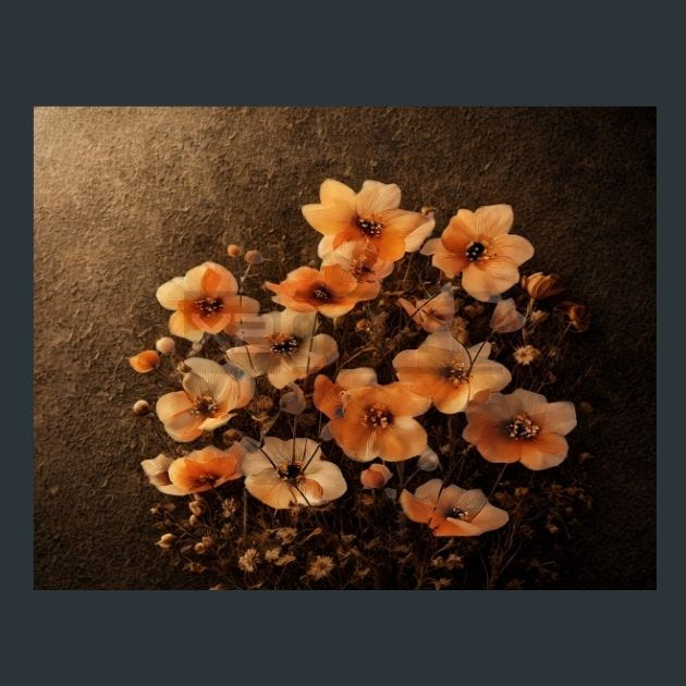 Watercolor Flowers 67 Metal Wall Art and Desktop Mouse Pad by X2Metal