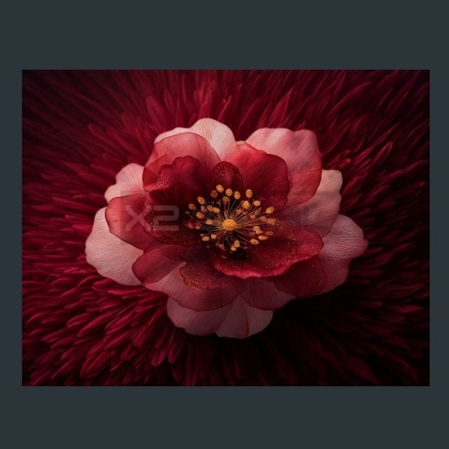 Watercolor Flowers 71 Metal Wall Art and Desktop Mouse Pad by X2Metal