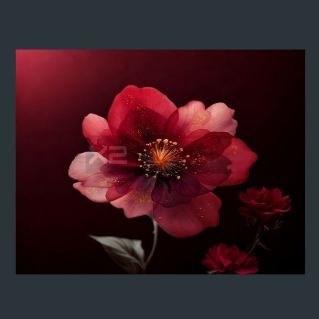 Watercolor Flowers 74 Metal Wall Art and Desktop Mouse Pad by X2Metal