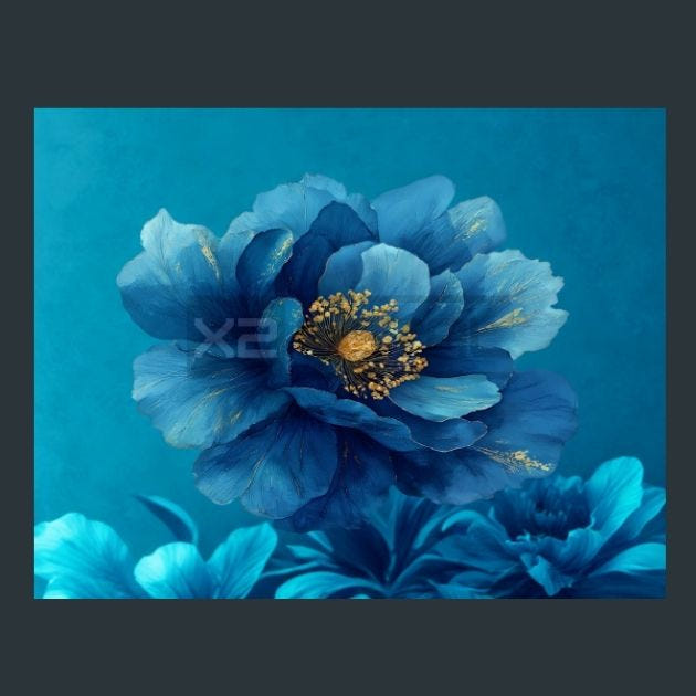 Watercolor Flowers 80 Metal Wall Art and Desktop Mouse Pad by X2Metal