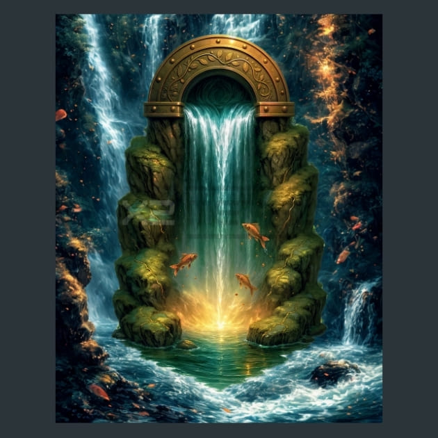 Waterfall_metal_prints_posters_mouse_pads