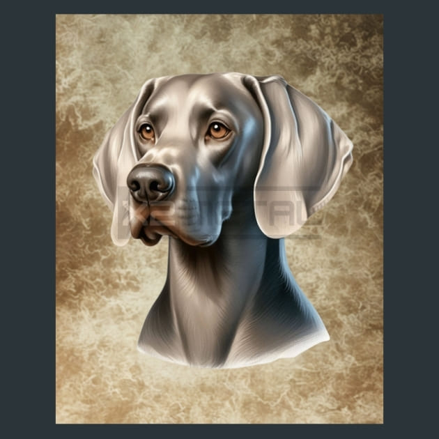 Weimaraner Metal Wall Art and Desktop Mouse Pad by X2Metal