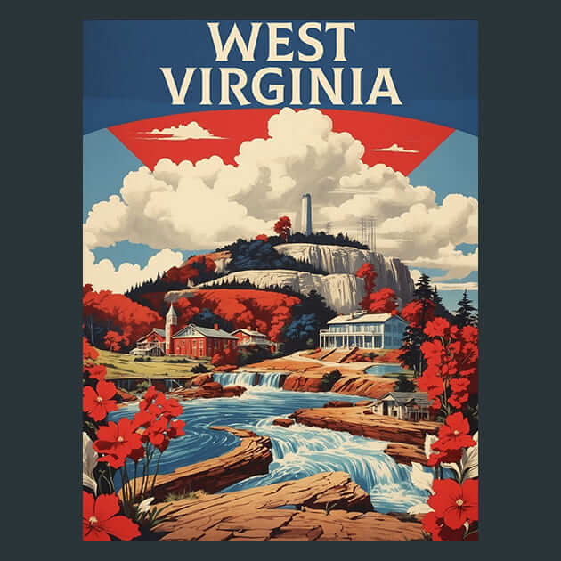 West Virginia Metal Wall Art and Desktop Mouse Pad by X2Metal