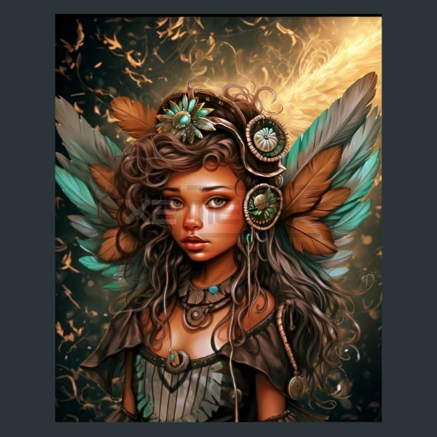 Western Boho Fairies 3 Metal Wall Art and Desktop Mouse Pad by X2Metal
