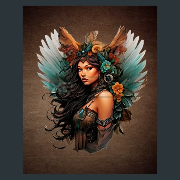 Western Boho Fairies 4 Metal Wall Art and Desktop Mouse Pad by X2Metal