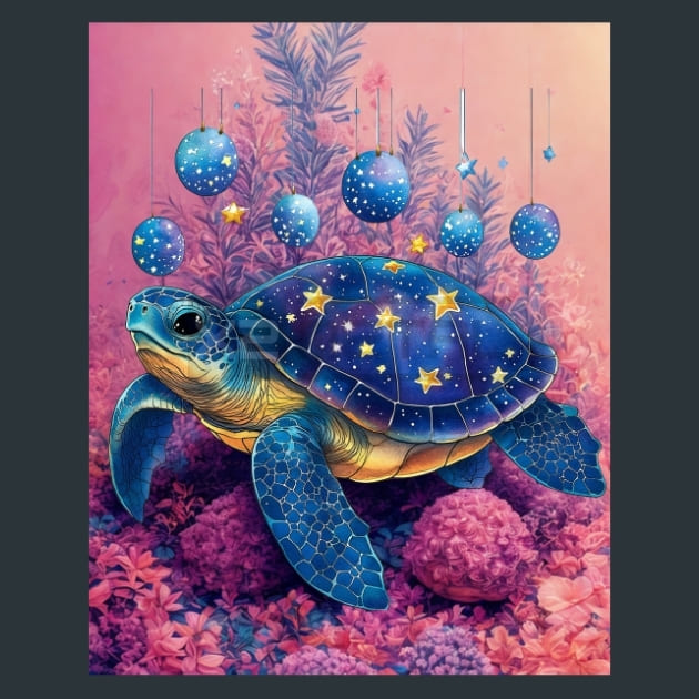 Whispers in the Current Turtles Metal Wall Art and Desktop Mouse Pad by X2Metal