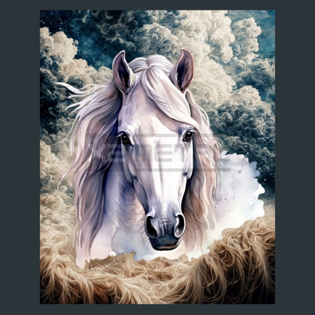 White-Horse-3-metal-prints-posters-mouse-pads