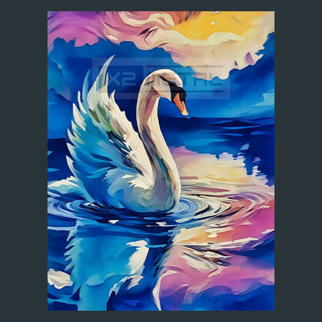 Wild Swans Metal Wall Art and Desktop Mouse Pad by X2Metal