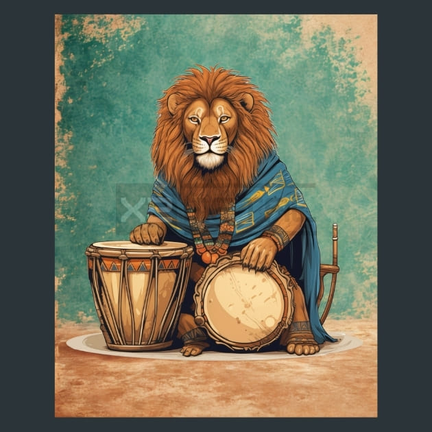 Wildlight Path Lion Metal Wall Art and Desktop Mouse Pad by X2Metal