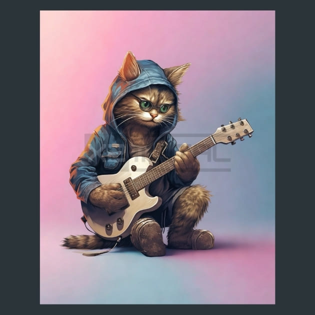 Winter’s Watch Cat Metal Wall Art and Desktop Mouse Pad by X2Metal