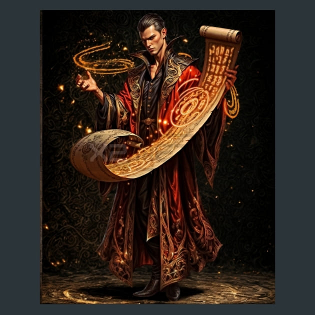 Wizard_Ancient_Scroll_2_metal_prints_posters_mouse_pads