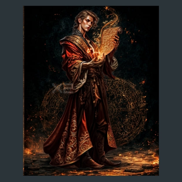 Wizard_Ancient_Scroll_3_metal_prints_posters_mouse_pads