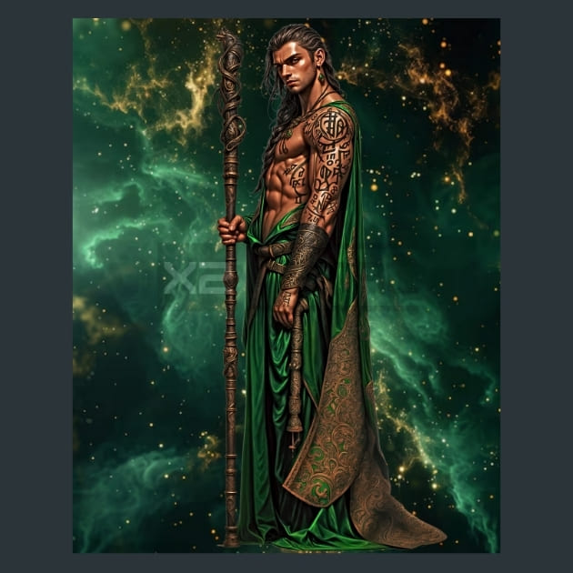Wizard_with_Staff_6_metal_prints_posters_mouse_pads