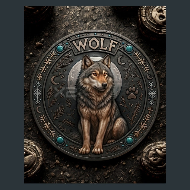 Wolf-Zodiac-Native-American-metal-prints-posters-mouse-pads