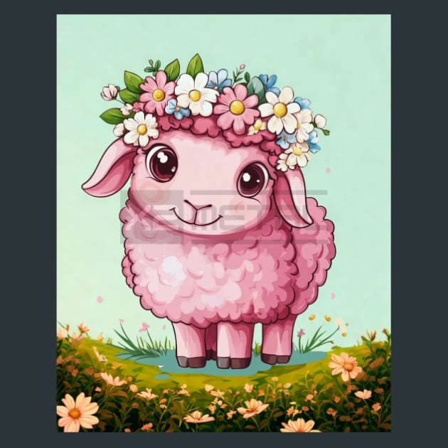 Wolly Sheep Metal Wall Art and Desktop Mouse Pad by X2Metal