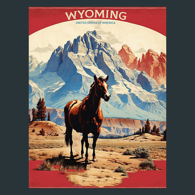 Wyoming Metal Wall Art and Desktop Mouse Pad by X2Metal