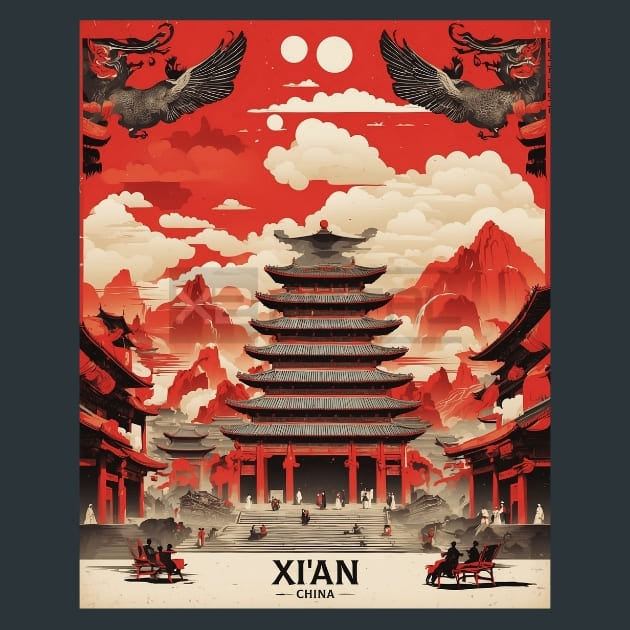 Xian 2 China Metal Wall Art and Desktop Mouse Pad by X2Metal