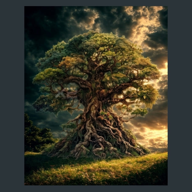 Yggdrasil Mythology Metal Wall Art and Desktop Mouse Pad by X2Metal
