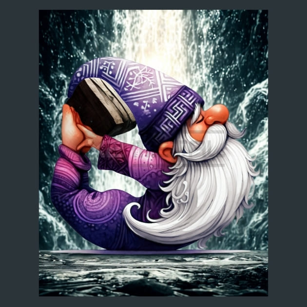 Yoga Gnomes 4 Metal Wall Art and Desktop Mouse Pad by X2Metal