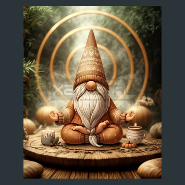 Yogi Gnomes 15 Metal Wall Art and Desktop Mouse Pad by X2Metal