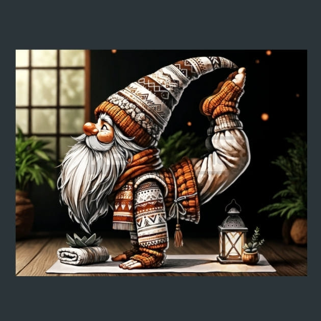 Yogi Gnomes 2 Metal Wall Art and Desktop Mouse Pad by X2Metal