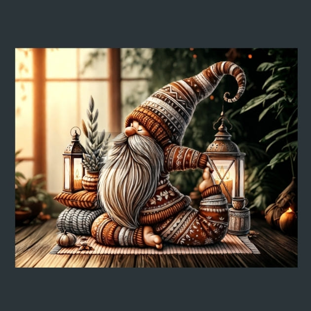Yogi Gnomes 6 Metal Wall Art and Desktop Mouse Pad by X2Metal
