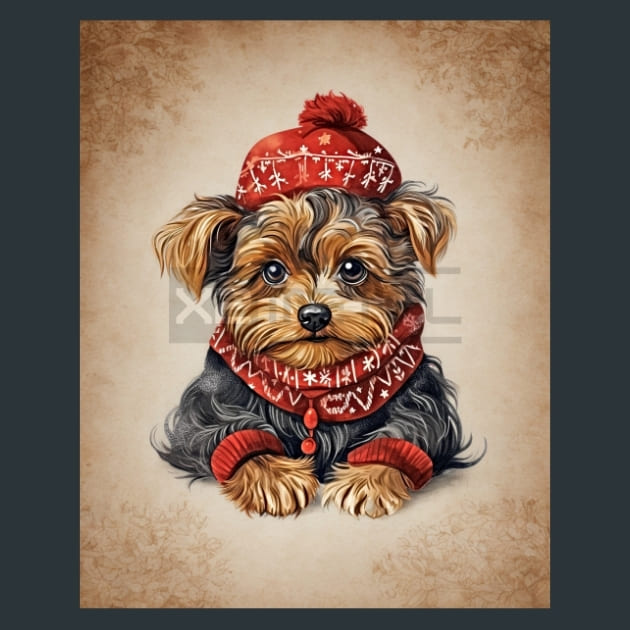 Yorkiepoo 2 Metal Wall Art and Desktop Mouse Pad by X2Metal