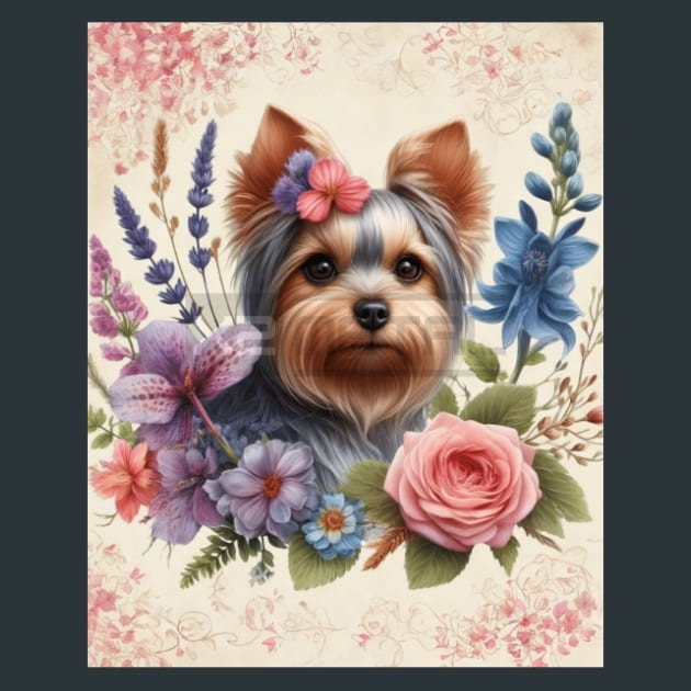 Yorkshire Terrier Metal Wall Art and Desktop Mouse Pad by X2Metal