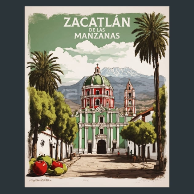 Zacatln de las Manzanas Puebla Mexico Metal Print Poster and Mouse Pad