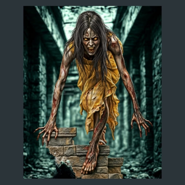 Zombie_Crawling-Zombie_Wasteland_metal_prints_posters_mouse_pads