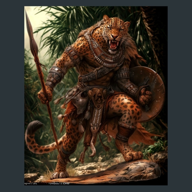 Zulu Leopard Warriors-Alpha Metal Wall Art and Desktop Mouse Pad by X2Metal