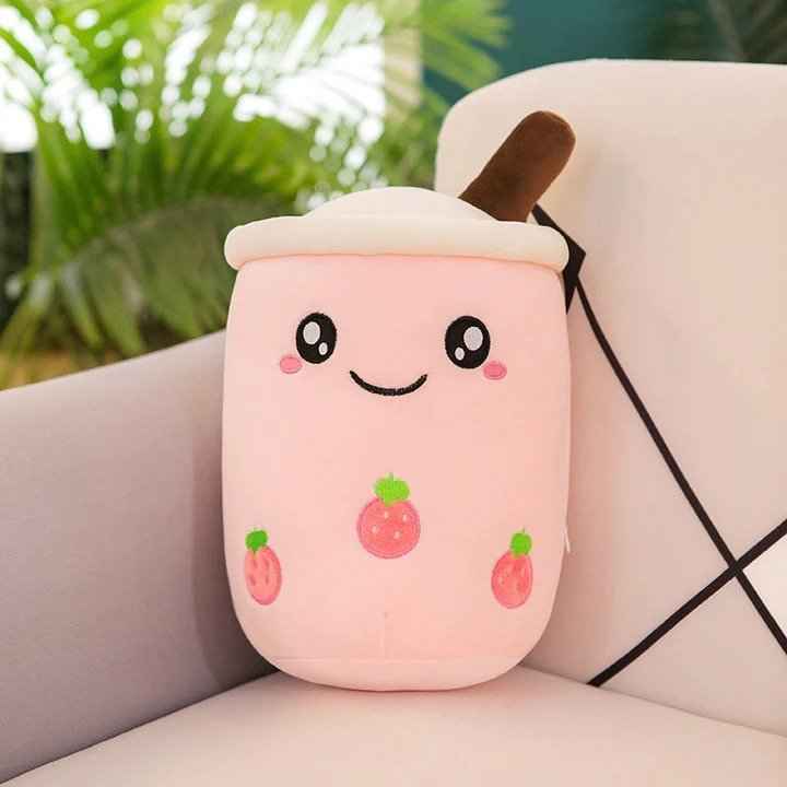 Boba Stuffed Animal, Bubble Tea Toy, Kawaii Novety Figure For Kids