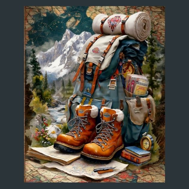hiking-backpack-3-Metal-Prints
