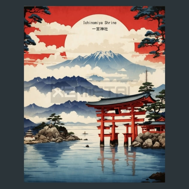 itsukushima shrine Japan Metal Wall Art and Desktop Mouse Pad by X2Metal