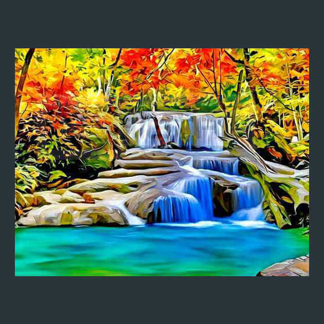 Majestic Waterfall National Park Metal Wall Art and Desktop Mouse Pad by X2Metal