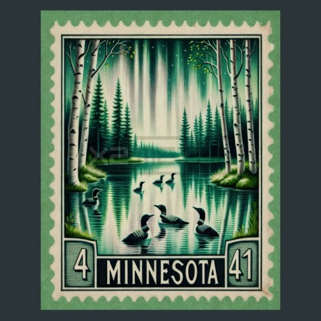 minnesota-Stamp-2-Metal-Prints