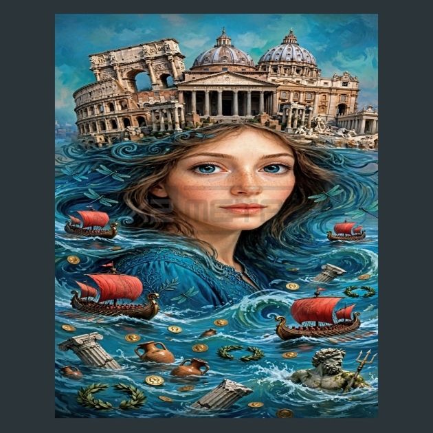roman-water-artifacts-metal-print