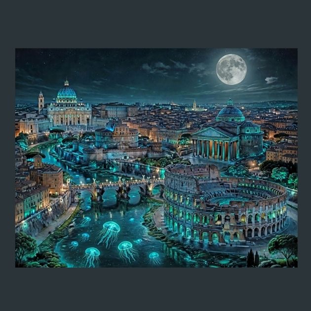 rome-bioluminescent-metal-print