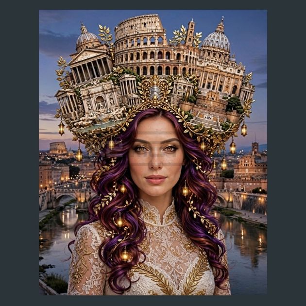 rome-crown-metal-print