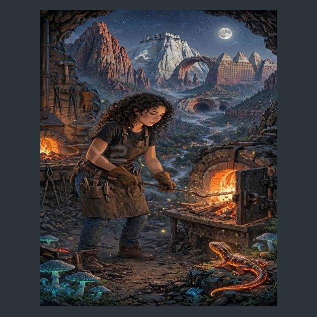 zion-park-blacksmith-keeper-metal-print