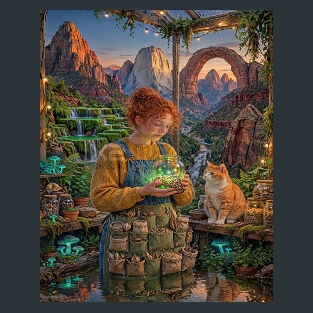 zion-park-greenhouse-metal-print